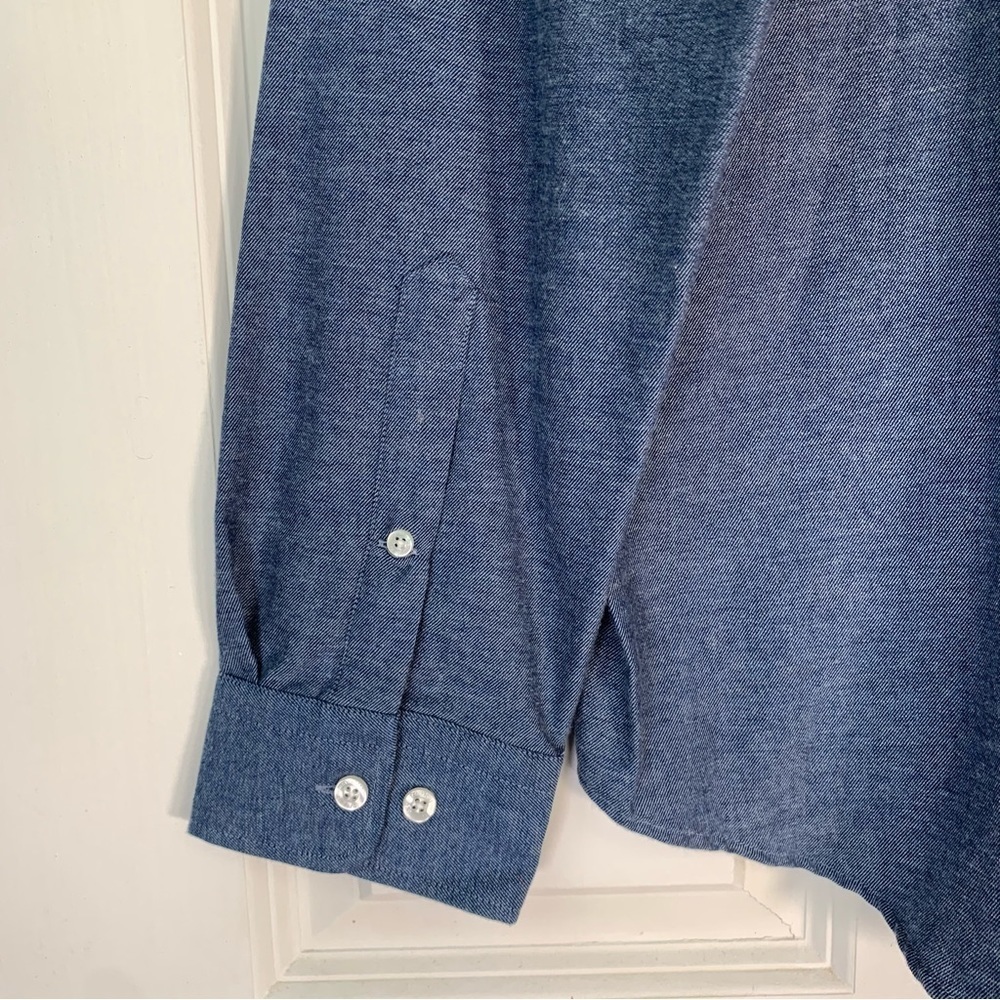 NWT Bernard Weatherill Denim Effect Cotton Shirt - Picture 6 of 16